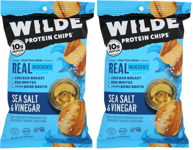 Wilde Brands Sea Salt Vinegar Chicken Chips, 2.25 Oz