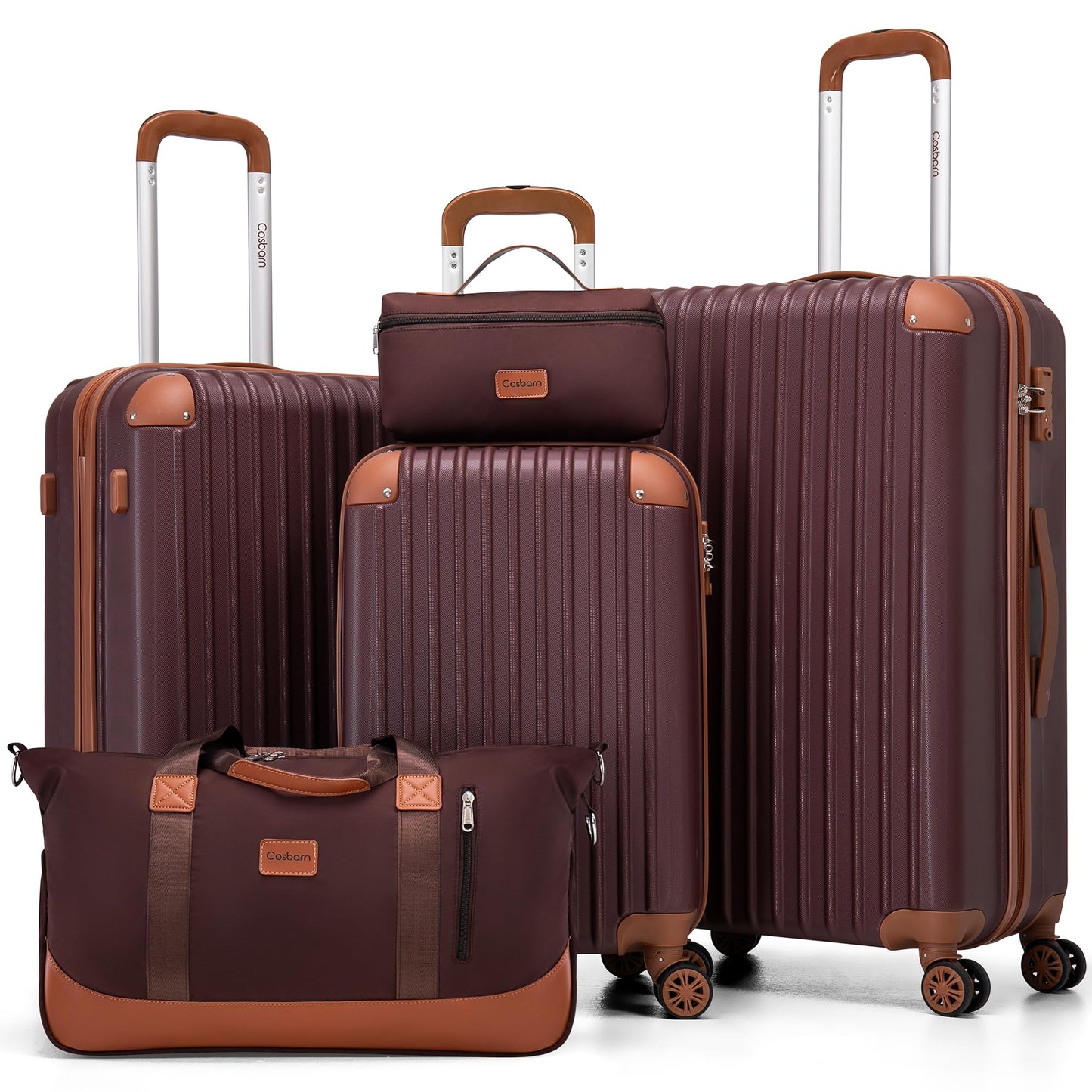 Luggage Sets 5 Piece Suitcases with Wheels, Suitcase Set ABS Hard Case Luggage with TSA Lock Spinner Wheels Durable Travel Luggage