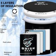 XL Oval Ice Bath Tub for Athletes with Cover by Brisk Bear - Extra Large Cold Plunge Tub for Recovery - Ice Bath Plunge Pool with Digital Timer - Cold Plunge to Soothe Muscles - Black Ice Tub