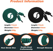 Lewtemi 2 Pcs Flow Exercise Rope for Fitness Flow Double Braid Workout Rope with Cloth Bags Adjustable Length Jump for Working out Men Women Gym Training Indoor Outdoor, 9 ft