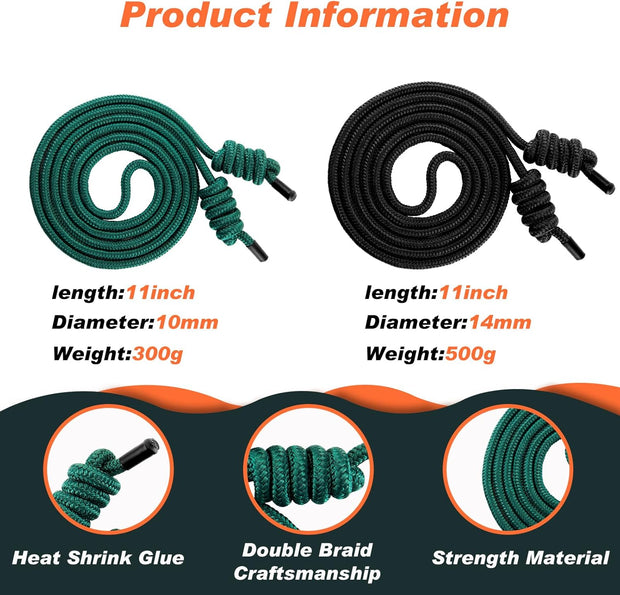 Lewtemi 2 Pcs Flow Exercise Rope for Fitness Flow Double Braid Workout Rope with Cloth Bags Adjustable Length Jump for Working out Men Women Gym Training Indoor Outdoor, 9 ft