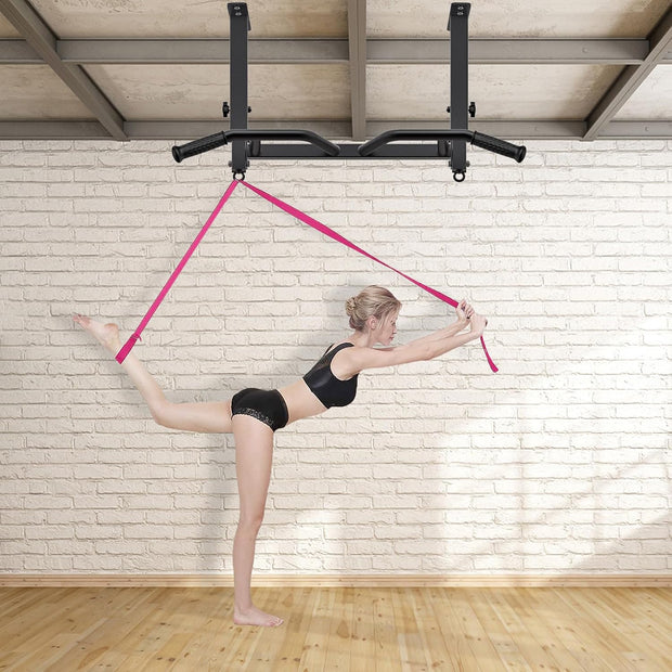 SELEWARE Heavy Duty Welded Pull Up Bar, Versatile Doorway Wall Mount, Joist Mounted, and Ceiling Mounted Chin Up Bars, Thick Metal Sturdy Construction for Full Body Workouts Support 500 lbs