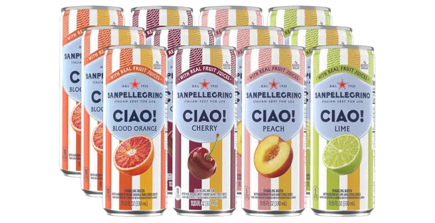 San Pellegrino Ciao 4 Flavor Variety- 3 of Each Flavor- 12 Pack