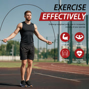 Mogold Weighted Jump Ropes for man&women fast clip interchangeable 1/4LB 1/2LB 1LB heavy jump ropes , Ball Bearing Design – Weighted, Length Adjustable,Ergonomics Grip for fitness weight loss & More