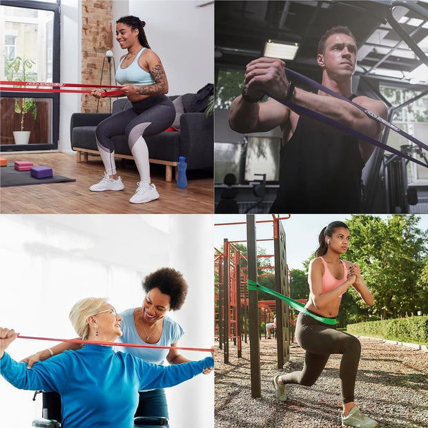 POWER GUIDANCE Resistance Bands, Set of 5 Pull Up Bands, Pull Up Assistance Bands, Exercise Bands, Resistance Bands Set for Legs, Working Out, Muscle Training, Physical Therapy, Shape Body