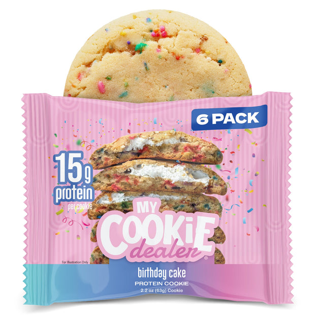 My Cookie Dealer Protein Cookies, Variety Pack (5-Pack, 2.2oz Each) - 15-17g of Protein per Cookie - Individually Wrapped Travel Snacks