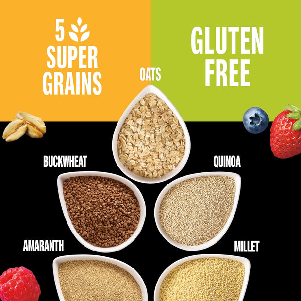 KIND Healthy Grains Energy Bars, Mixed Berry, 19g Whole Grains, Made with Super Grains, Gluten Free Snacks, 10 Ct Value Pack, 14.1oz