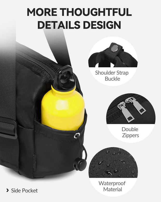 Small Gym Bag for Women Mini Duffle Bag with Wet Compartment, Lightweight Waterproof Cute Tote for Girls Workout Sport Travel, Black