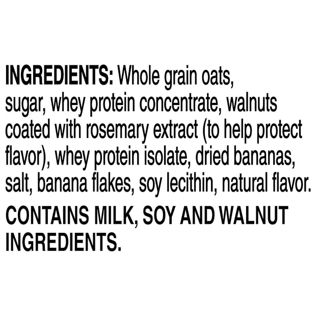 Quaker, Protein Instant Oatmeal, Banana Nut, 12.9 Oz, 6 Count (Pack of 2)