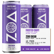ZOA Zero Sugar Energy Drinks, Tropical Punch - Sugar Free with Electrolytes, Healthy Vitamin C, Amino Acids, Essential B-Vitamins, and Caffeine from Green Tea - 16 Fl Oz (12-Pack)