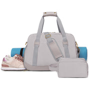 Sports Gym Bag for Women, Travel Duffle Bag with Shoe Compartment & Wet Pocket, Fitness Yoga Bag Weekender Overnight Bag Small