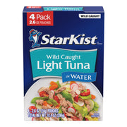 StarKist Chunk Light Tuna in Water, 2.6 oz Pouch (10 Pack) Ready to Eat Wild Caught Tuna, 17g Protein, 70 Calories Per Serving, Gluten Free, Soy Free, Kosher, Perfect for Salads, Keto Meals and Snacks
