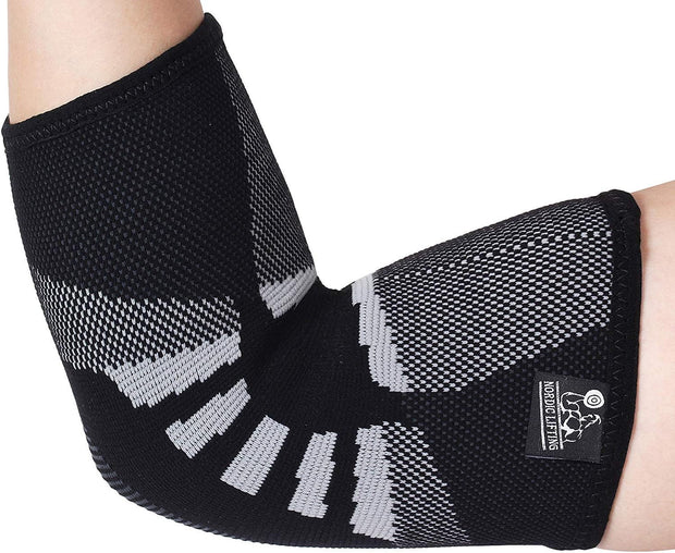 Nordic Lifting Elbow Compression Sleeves (1 Pair) – Support for Pain Relief, Tendonitis, Golfer’s & Tennis Elbow Recovery