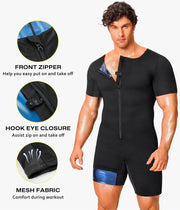Junlan Sauna Suit for Men Full Body Waist Trainer Sauna Shirt for Working Out