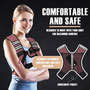 Weighted Vest Men or Women - 5/10/15/20/25/30lbs Weights with Reflective Stripe, Weighted Vest for Workout Equipment for Strength Training Running - Walking Weight Loss