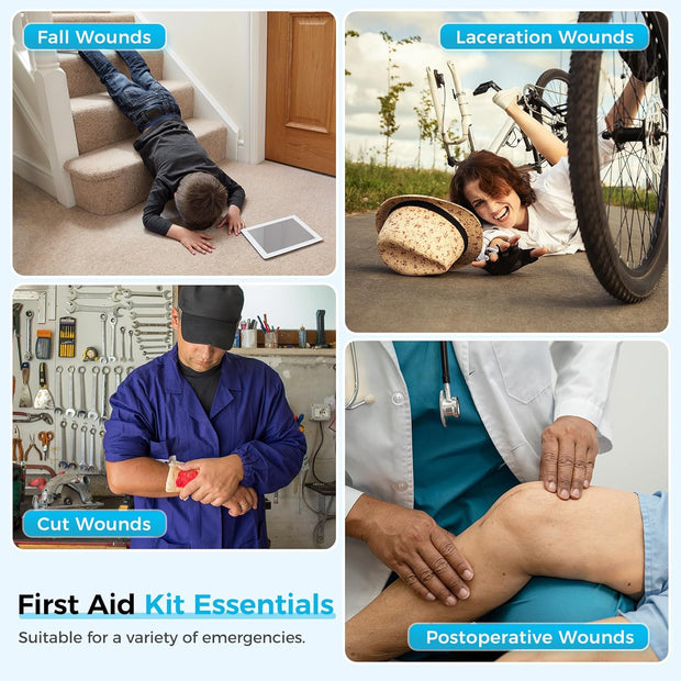 Sutures Butterfly Bandaids - 4 Pcs Laceration Closure Kit - Surgical Laceration Repair Without Sew - Quick Clot -Emergency Wound Closures Device (PU)