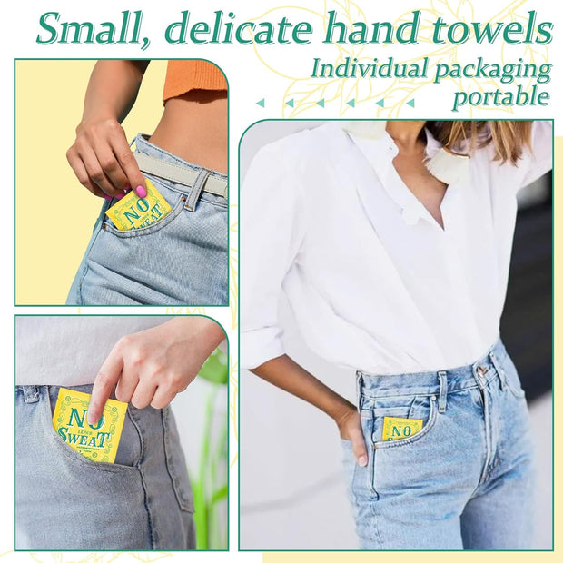 Mini Deodorant Body Wipes 150 pieces of Travel deodorant Wipes And Travel Deodorant Individually Wrap Hypoallergenic Underarm Sweating Lemon And Travel To Clean Skin For Female Male Teenagers