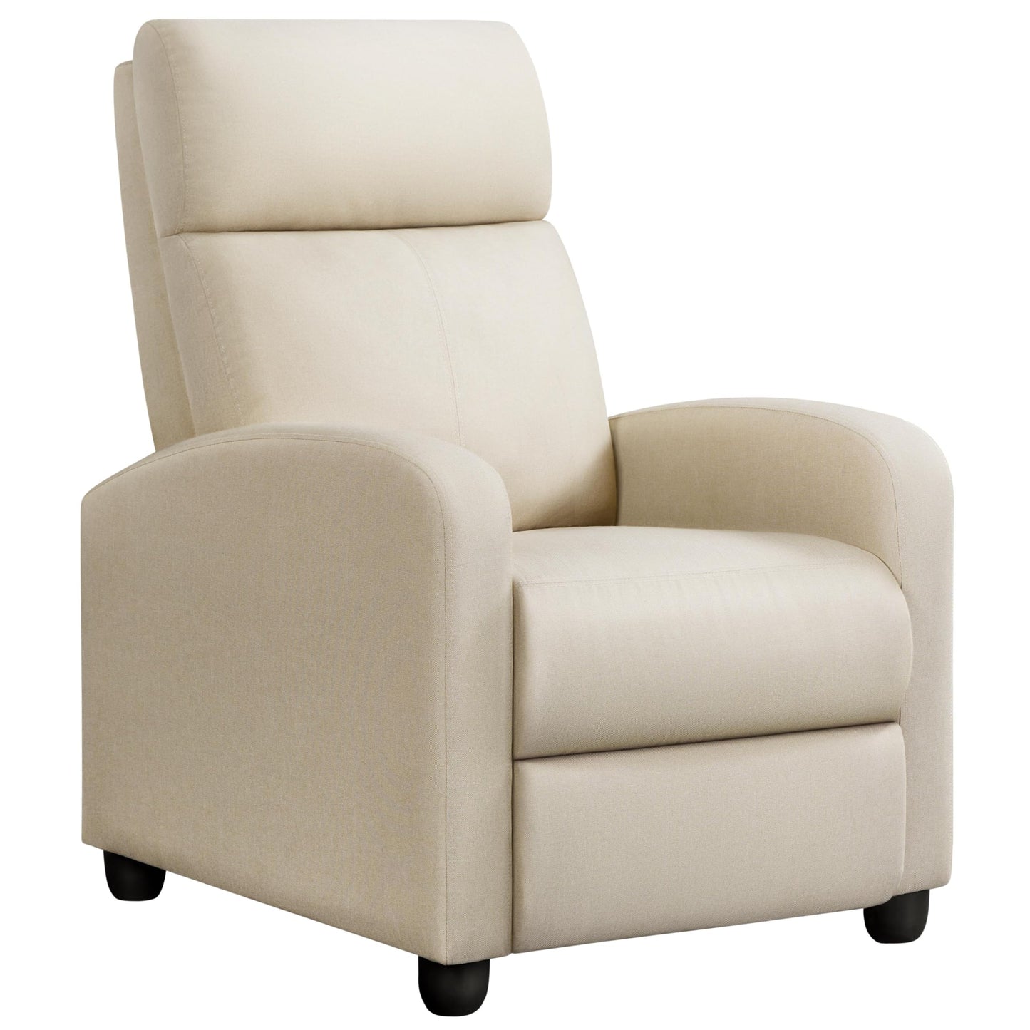 Yaheetech Recliner Chair PU Leather Recliner Sofa Home Theater Seating with Lumbar Support Overstuffed High-Density Sponge Push Back Recliners Armchair for Living Room
