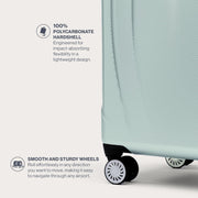 Travelpro Pathways 3 Hardside Expandable Luggage, 8 Spinner Wheels, Lightweight Hard Shell Suitcase, Cloud Grey, Checked Medium 25 Inch