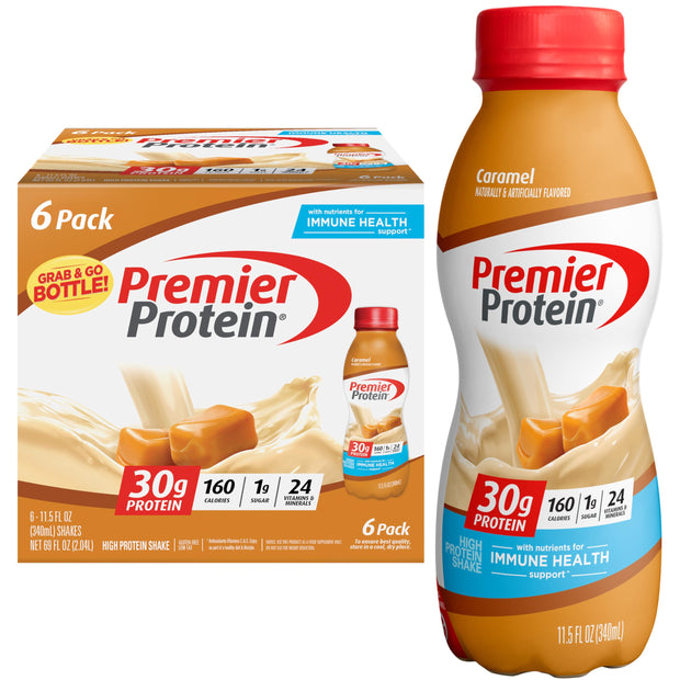 Premier Protein Shake, Cookies & Cream, 30g Protein, 1g Sugar, 24 Vitamins & Minerals, Nutrients to Support Immune Health 11.5 fl oz (12 Pack)