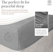 Threadmill 5-Star Hotel 500 Thread Count Best Bed Sheets, 100% Cotton Sheets Set for Queen Bed, Smoother Than Egyptian Cotton Claims, 4 Pc Set with Deep Pockets (Dark Grey)