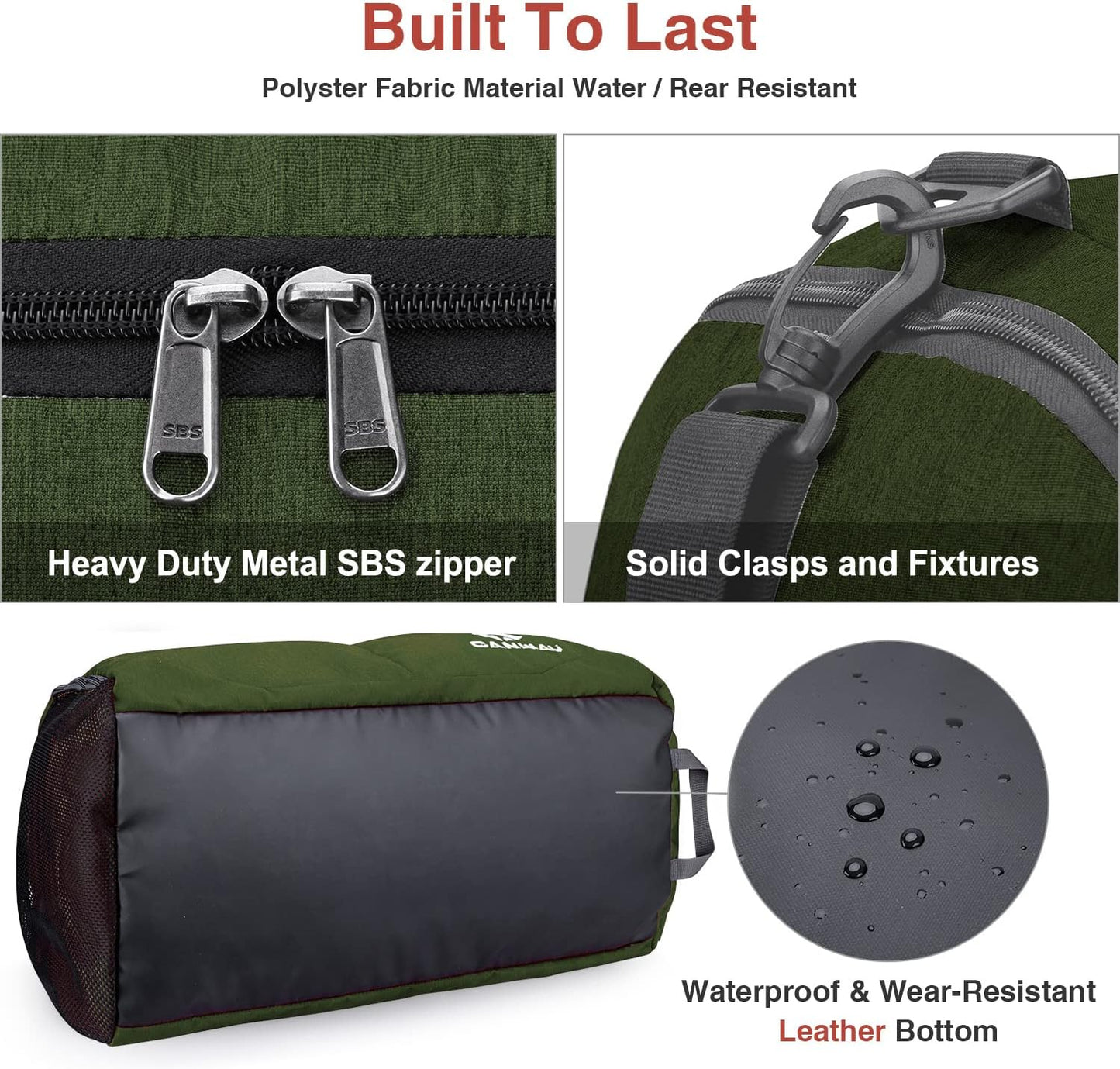 Canway Sports Gym Bag, Travel Duffel bag with Wet Pocket & Shoes Compartment for men women, 45L, Lightweight