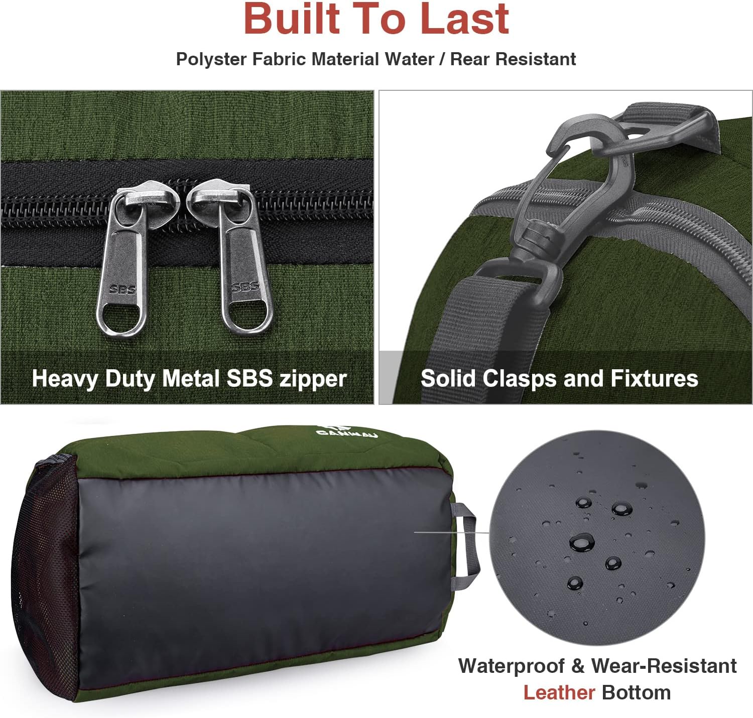 Canway Sports Gym Bag, Travel Duffel bag with Wet Pocket & Shoes Compartment for men women, 45L, Lightweight