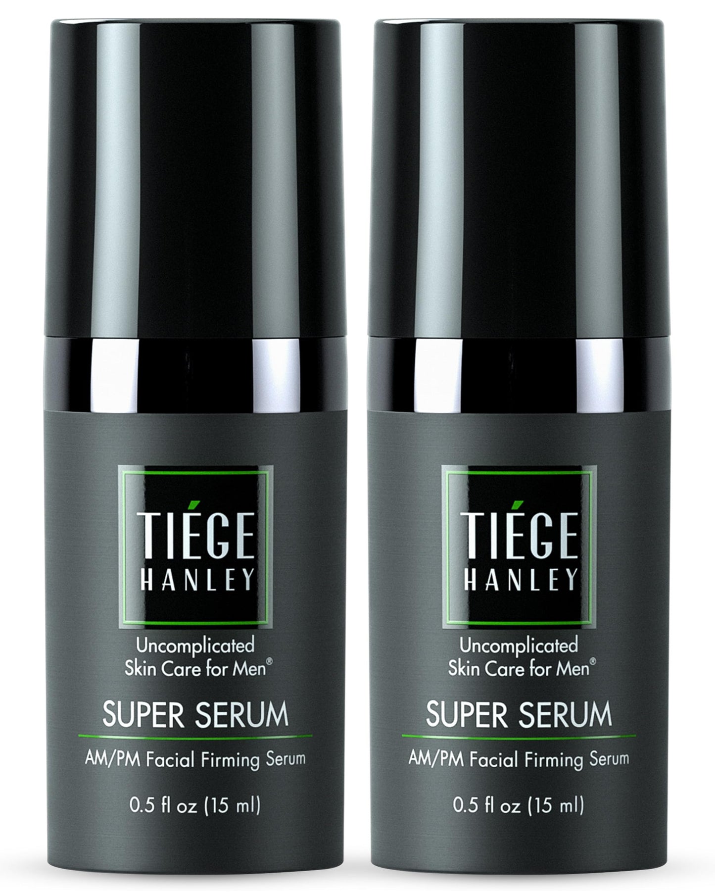 Tiege Hanley Anti-Aging Face Serum, SUPER SERUM (1-Pack) - Skin Tightening Facial Serum for Men - Mens Serum For Face with Sodium Hyaluronate & Retinyl Palmitate for Smoother & Tighter Skin, 0.5 Fl Oz