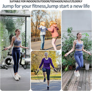 KYTO Smart Jump Rope, High Speed Jump Rope with Counter, Workout Jumping Rope with Steel Ball Bearings, Adjustable Length Speed Skipping Rope, Skipping Rope with App, Fitness Gifts for Adults, Kids