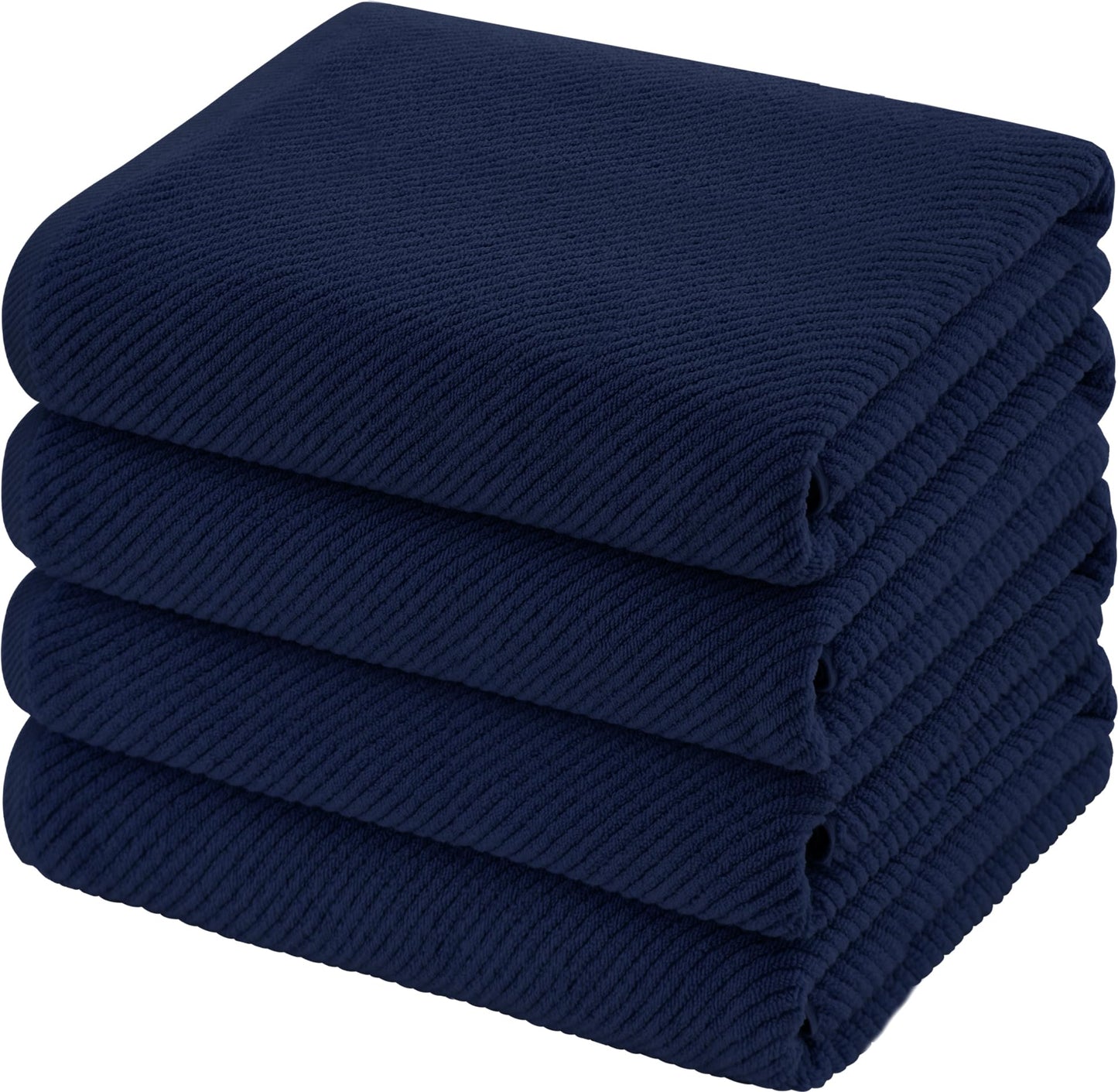 VOOVA & MOVAS Bathroom Hand Towels Set of 4, Large 18"x28" - 100% Cotton | Quick Dry | Light Weight | Thick | Soft | Absorption, Luxury Hand Towels for Showering, Hot Pink Bathroom Decor