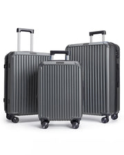 LIGHT FLIGHT Travel Luggage Sets, 3 Piece Set Suitcase with Spinner Wheels, Hardside Lightweight Luggage set with TSA Lock (20" 24" 28"), Navy Blue