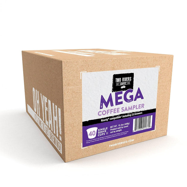 Two Rivers Coffee Hot Chocolate Pods Single Serve Cocoa Variety Sampler Pack Compatible with 2.0 Keurig K-Cup Brewers, 40 Count