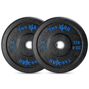 Yes4All 2" Bumper Plate, 10-190 LB Olympic Rubber Weight Plate with Steel Hub for WeightLifting, Strength Training, Home Gym, Less Impact, Absorb Bounce & Shock, Multiple Options