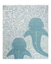 Sand Cloud Turkish Beach Towel - Sand Free - 100% Organic Turkish Cotton Yarn - Quick Dry Towel for Beach, Picnic, Blanket or Bath Towel - As Seen on Shark Tank - Marine Life (Whale Shark)
