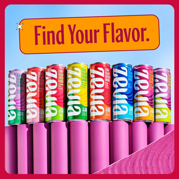 Zevia, Drink Energy Mango Ginger, 12 Fl Oz