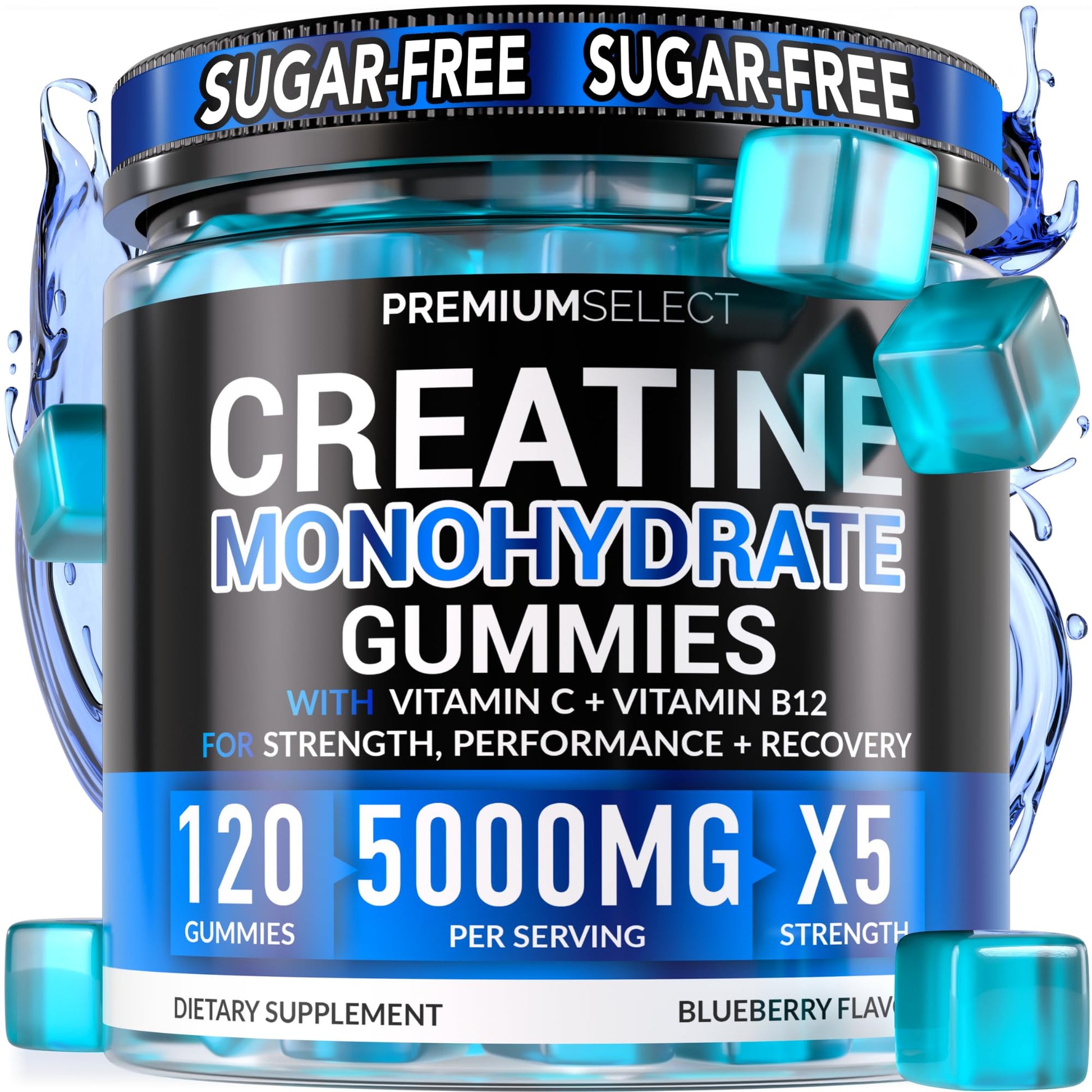 Creatine HCL for Adults 120 Gummies 6200mg - HCL Creatine Advanced Complex with L-Taurine + Vitamin B12 for Men & Women Muscle Strength & Builder, Energy Boost, Pre-Workout & Recovery Supplement