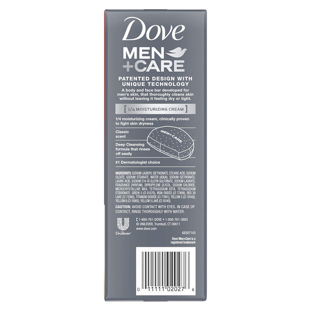 Dove Men+Care Men's Bar Soap More Moisturizing Than Bar Soap Deep Clean Effectively Washes Away Bacteria, Nourishes Your Skin 3.75 oz 14 Bars
