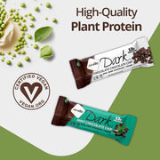 NuGo Dark Chocolate Chocolate Chip, 12g Vegan Protein, 200 Calorie, Gluten Free, 24 Count