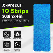 OK TAPE Kinesiology Tape for Ankle - 10 Precut Strips | Professional-Grade Water-Resistant & Breathable Ankle Tape for Sports Injury Recovery, Support, 10pcs, Pink