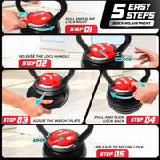 Yes4All Adjustable Kettlebell, Kettle Grip, Kettlebell Handle, Convert to Kettlebells Weight Set