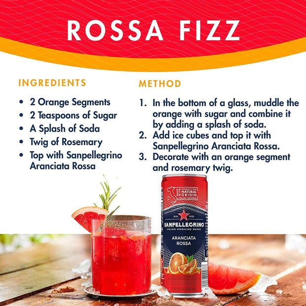 San Pellegrino Sparkling Water Variety- 4 Flavors 24 Pack 6 Cans of Each