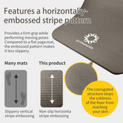 1/2-Inch Extra Thick NBR Yoga Mat with Enhanced Stability - Textured Design, Lightweight Mat with Carrying Strap & Case for Yoga, Pilates, Gym & Home Use (Multiple Colors)