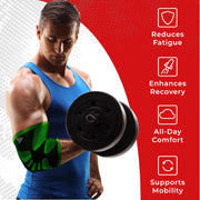 Nordic Lifting Elbow Compression Sleeves (1 Pair) – Support for Pain Relief, Tendonitis, Golfer’s & Tennis Elbow Recovery