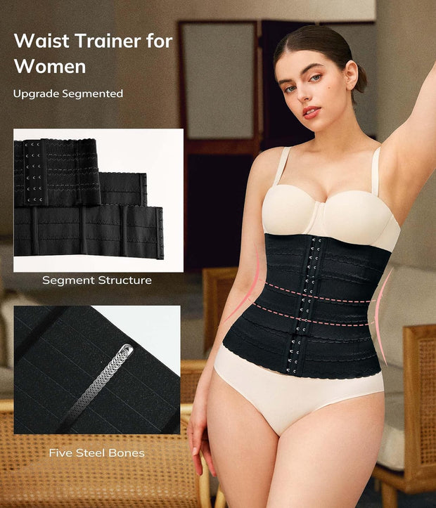 LODAY Segmented Waist Trainer for Women Corset Shapewear Waist Cincher Tummy Control Body Shaper
