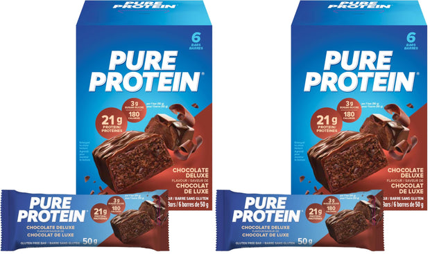 Pure Protein Galactic Brownie Bars - 12 Count Box | 20g High Protein, Gluten-Free, On-the-Go Snack | Ideal Pre & Post-Workout Fuel | Low Sugar, Great Taste!