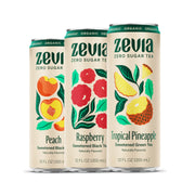 Zevia Organic Sugar Free Iced Tea, Tea Refresher Variety Pack, 12 Ounce Cans (Pack of 12)
