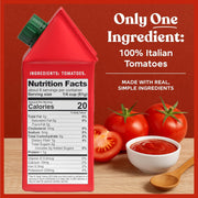 Pomì Tomato Sauce 17.64oz (Pack of 12) - Creamy, Velvety Italian Sauce with a Touch of Salt, No Additives or Preservatives - Made from 100% Fresh Italian Tomatoes, BPA-Free Carton