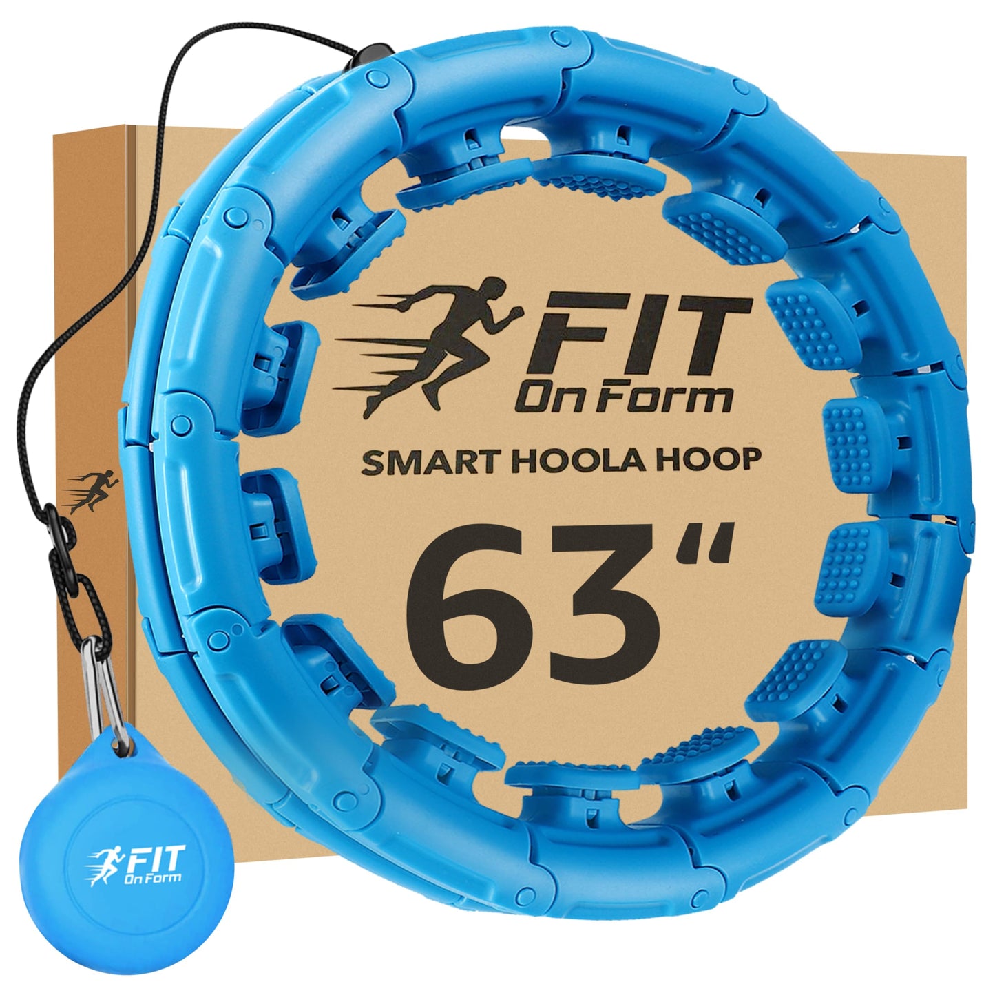 Infinity Weighted Hula Fitness Hoop for Adults Weight Loss, Smart Exercise Hola Circle Hoop for Women Abs Workout