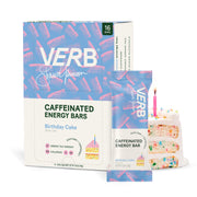 Verb Caffeinated Energy Bars Variety Pack - 2 Delicious Flavors (26g, Pack of 16) 110-Calorie Delicious Low Sugar Energy Bar, Vegan & Gluten Free On-the Go Snack with 80mg Green Tea Caffeine