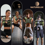 Weighted Vest Men or Women - 5/10/15/20/25/30lbs Weights with Reflective Stripe, Weighted Vest for Workout Equipment for Strength Training Running - Walking Weight Loss
